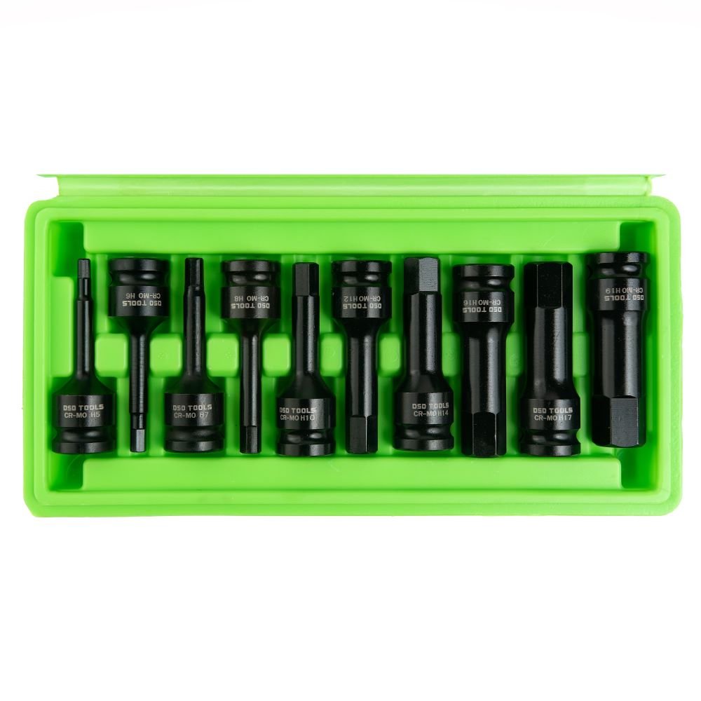 DSD TOOLS 10PC 1/2" DR IMPACT HEX BIT SOCKETS DS1107 image 2