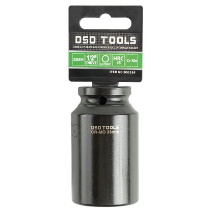 DSD TOOLS 1/2 DR 33MM 12PT VW GOLF FRONT AXLE IMPACT  SOCKET DS1166 image 0