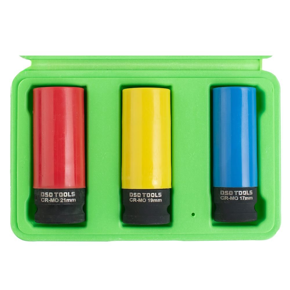 DSD TOOLS 3PC 1/2" DR DEEP IMPACT SOCKETS FOR ALLOY WHEELS DS1186 image 2