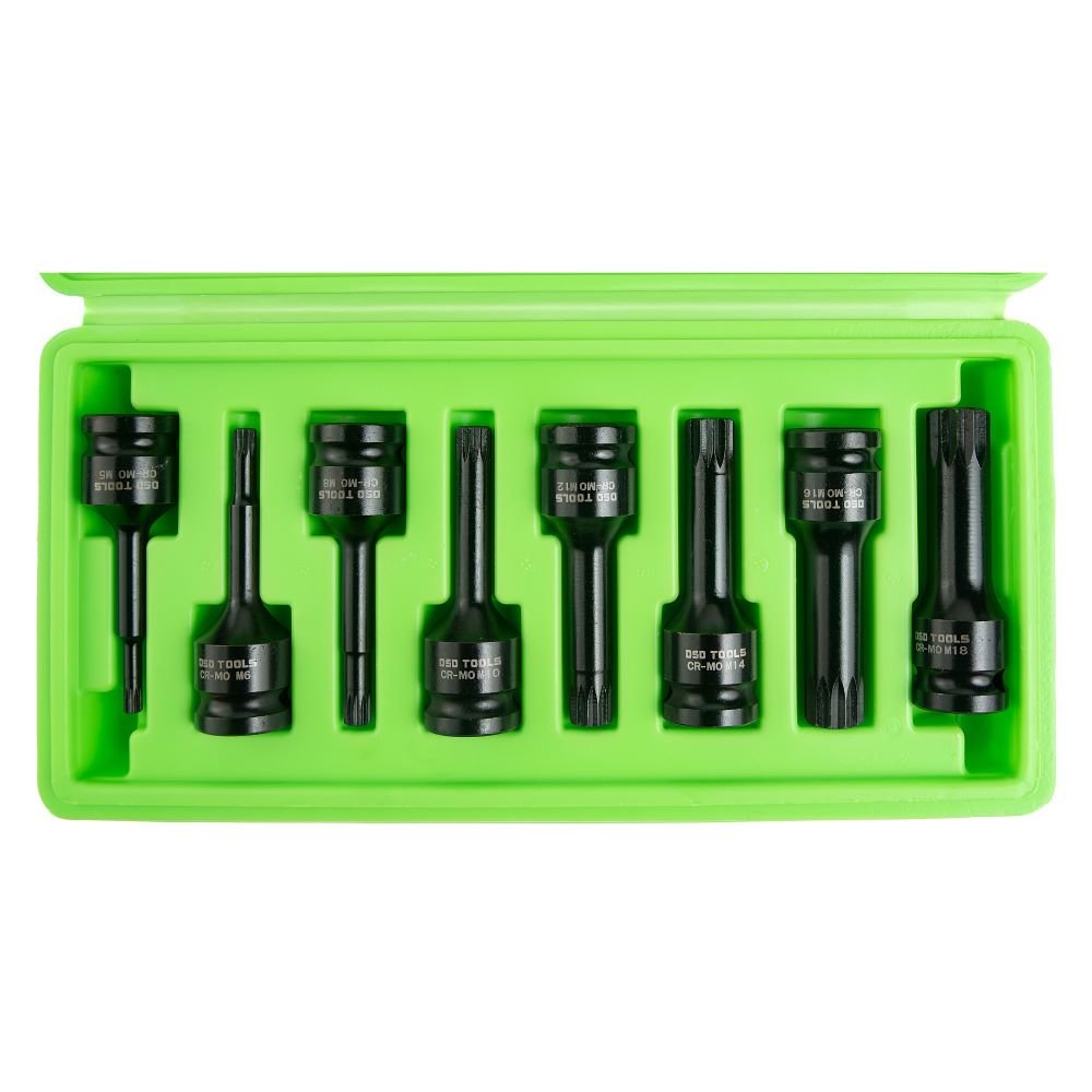 DSD TOOLS 8PC 1/2" DR IMPACT SPLINE BIT SOCKETS DS1180 image 2