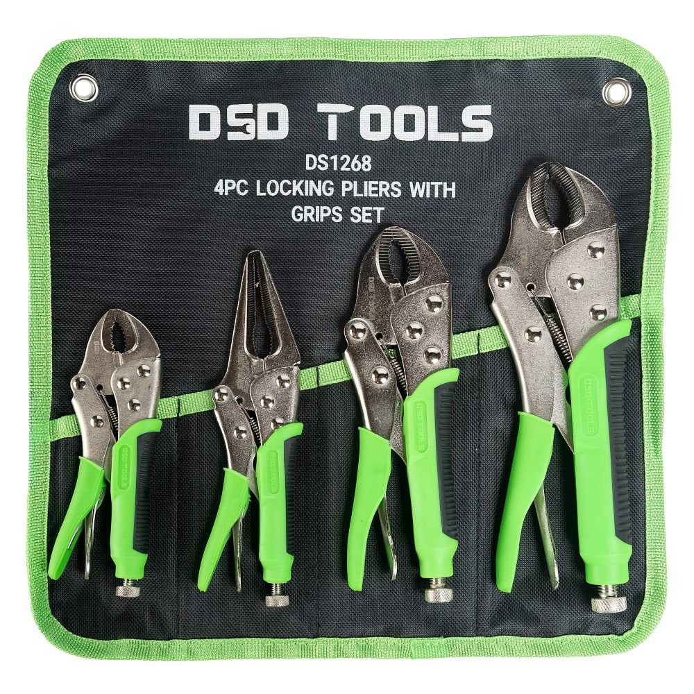 DSD TOOLS 4PC LOCKING PLIERS WITH GRIPS SET DS1268 image 0