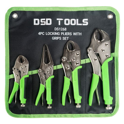 DSD TOOLS 4PC LOCKING PLIERS WITH GRIPS SET DS1268 image 0