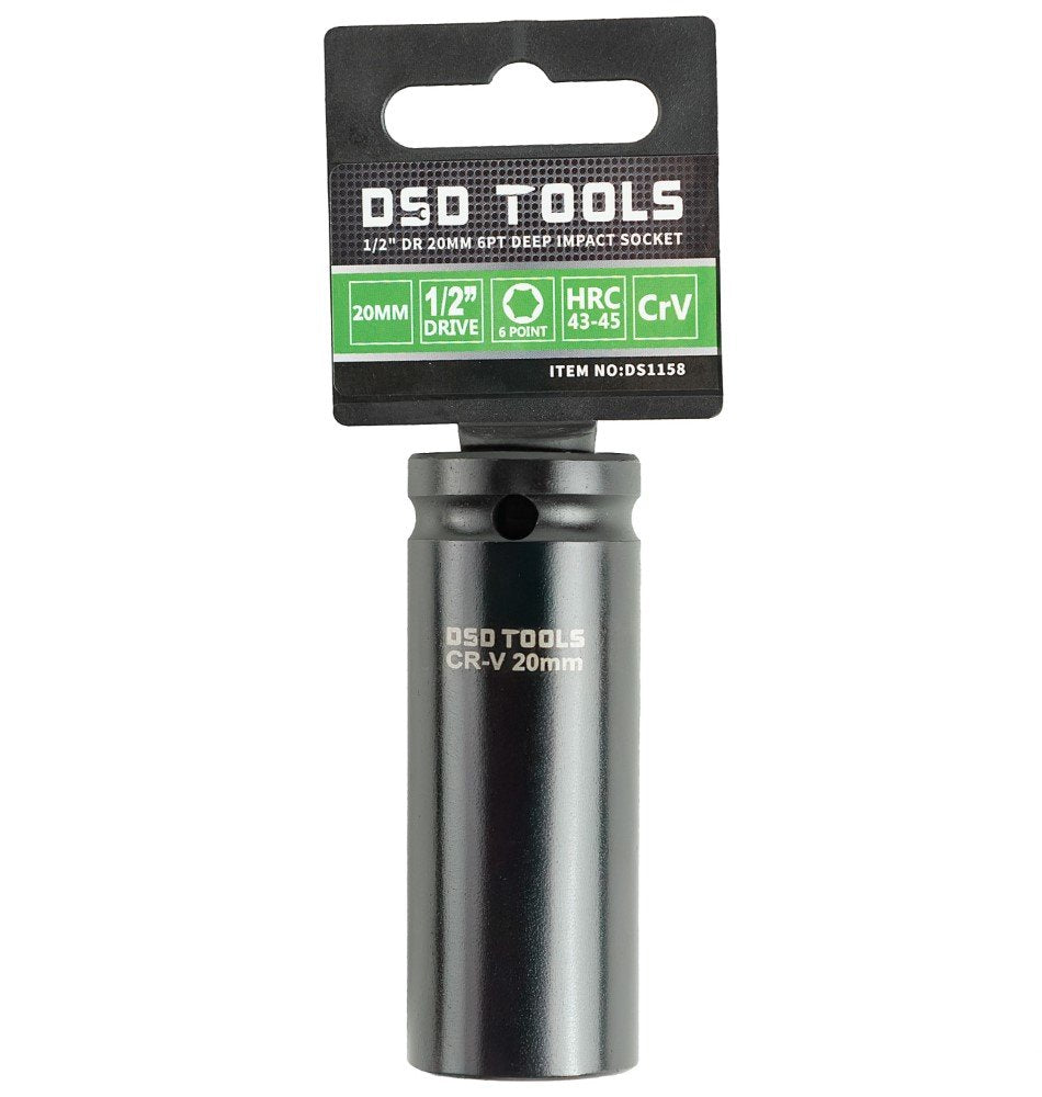 DSD TOOLS 1/2 DR 20MM 6PT DEEP IMPACT SOCKET DS1158 image 0