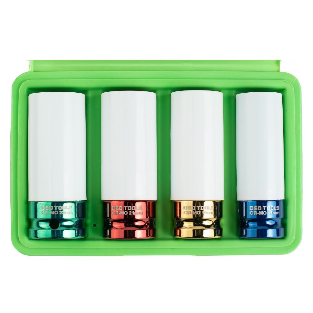 DSD TOOLS 4PC 1/2" DR DEEP IMPACT SOCKETS FOR ALLOY WHEELS DS1128 image 2