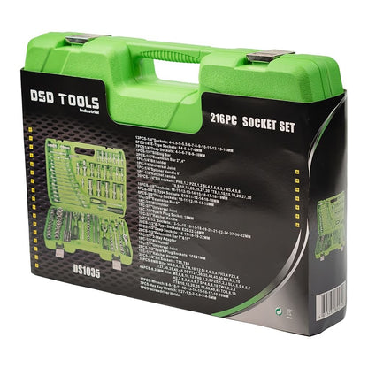 DSD TOOLS 216PC 1/4 3/8 1/2 DR METRIC SUPER LOCK SOCKET SET DS1035 image 5