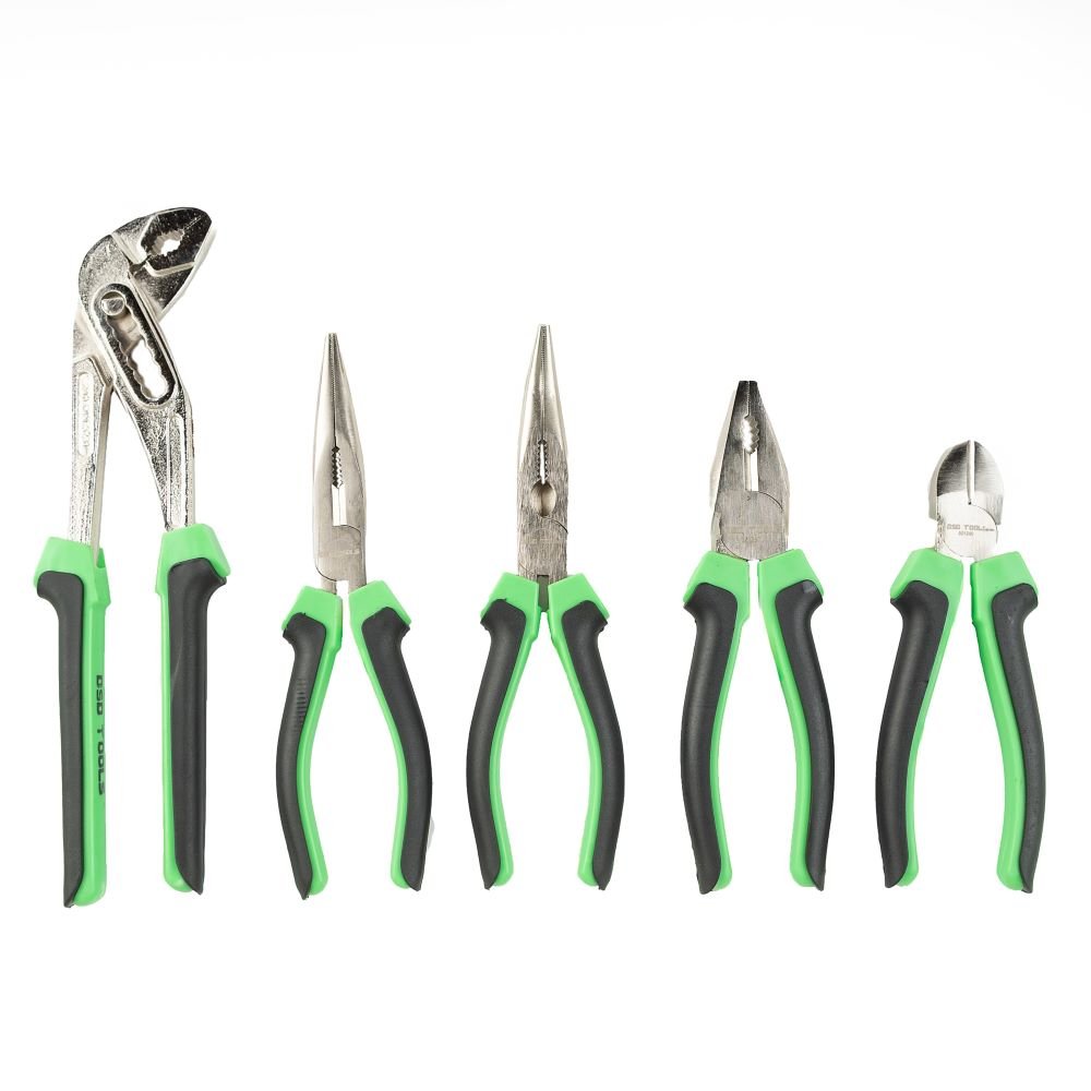 DS1260 five-piece pliers set in zip-up pouch