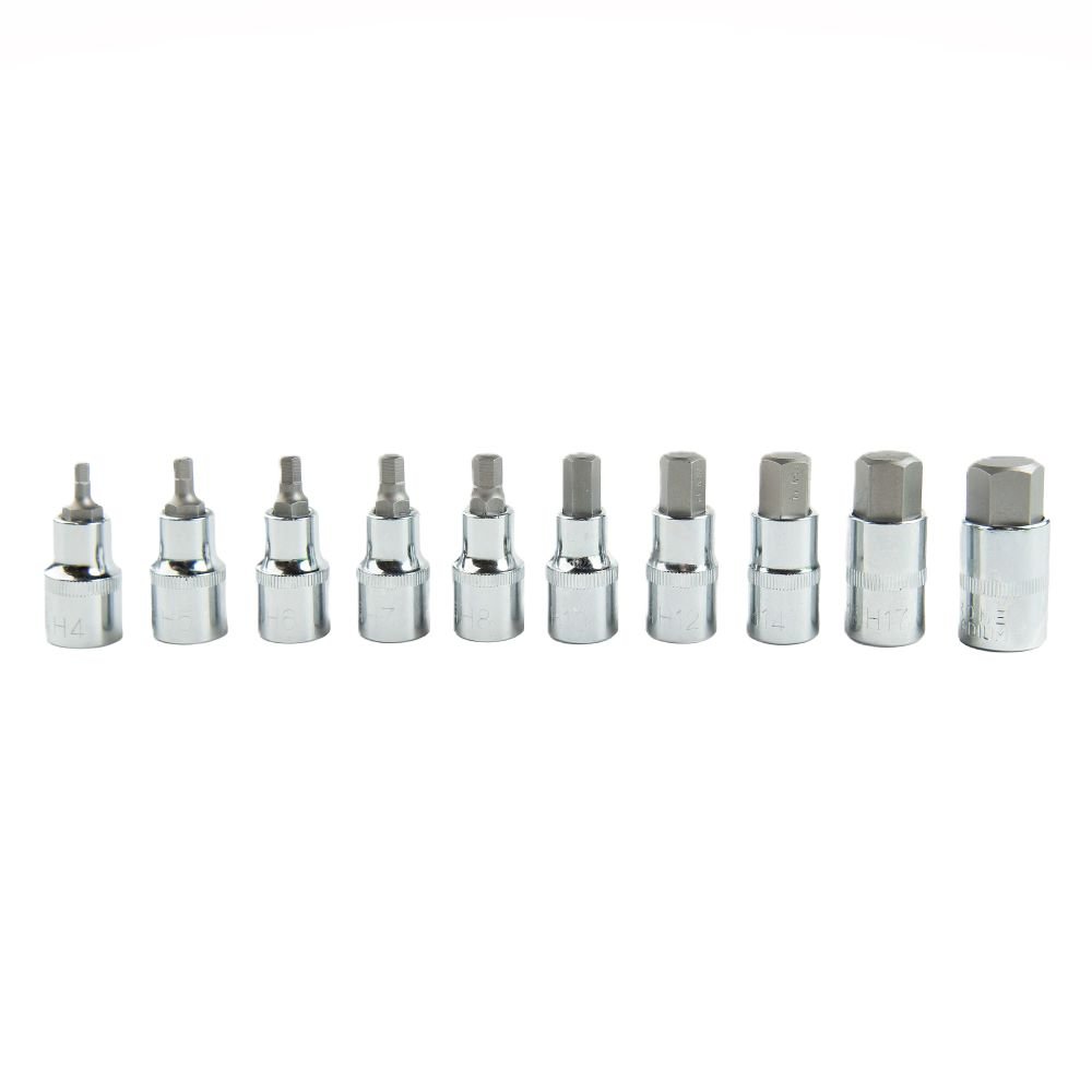 DSD TOOLS 10PCS 1/2” DR. HEX BIT SOCKET SET DS1217 image 2
