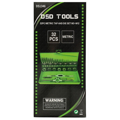 DSD TOOLS 32PC METRIC TAP AND DIE SET M3-M12 DS1346 image 3