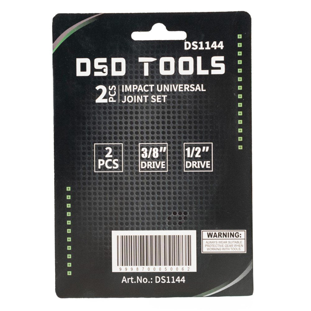 DSD TOOLS 3/8 &amp; 1/2 DR 2PC IMPACT UNIVERSAL JOINT SET DS1144 image 2