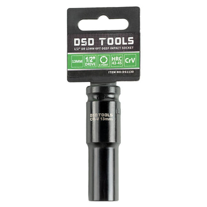 DSD TOOLS 1/2 DR 13MM 6PT DEEP IMPACT SOCKET DS1130 image 0