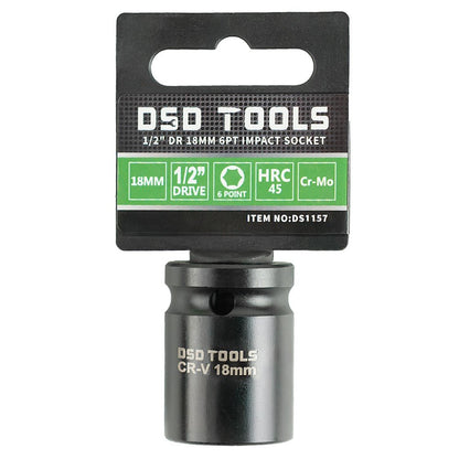 DSD TOOLS 1/2 DR 18MM 6PT IMPACT SOCKET EURO STYLE DS1157 image 0