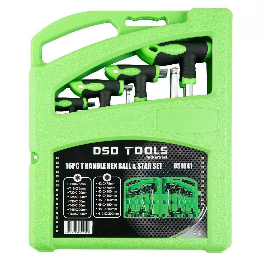 DSD TOOLS 16PC T HANDLE HEX BALL &amp; STAR SET DS1041 image 3