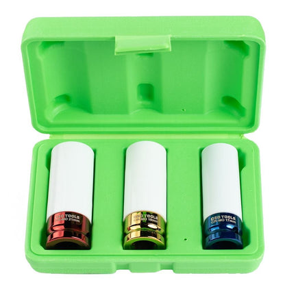 DSD TOOLS 3PC 1/2" DR DEEP IMPACT SOCKETS FOR ALLOY WHEELS DS1127 image 0