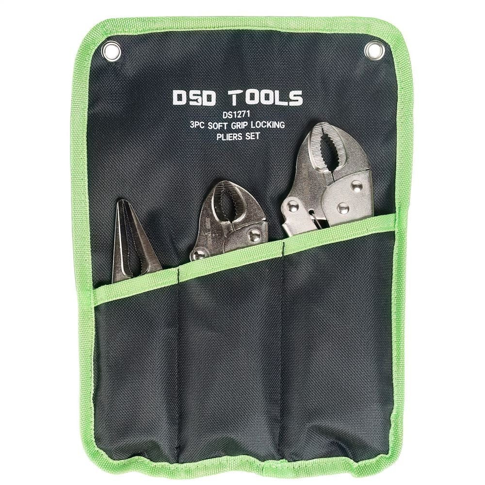 DSD TOOLS 3PC SOFT GRIP LOCKING PLIERS SET DS1271 image 2