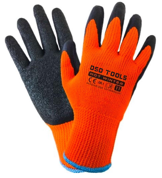 DSD TOOLS BOX OF 120 PAIRS 7GAUGE THERMAL GRIP GLOVES SIZE 10 XL DS1290 image 0