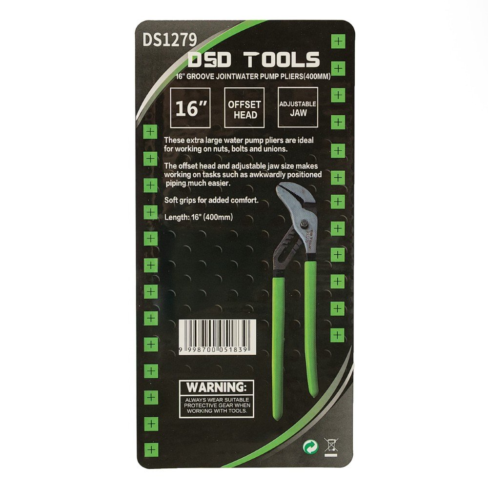 DSD TOOLS 16" GROOVE JOINT WATER PUMP PLIERS DS1279 image 2