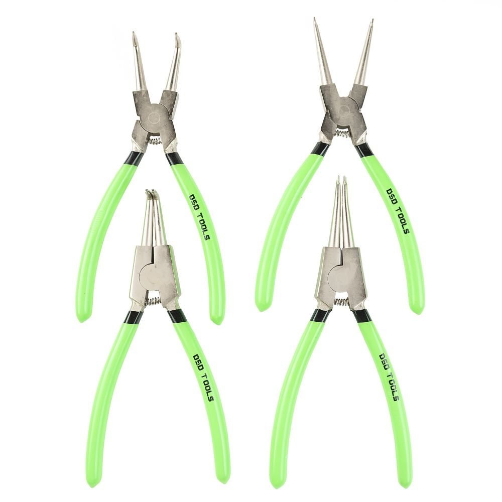 DSD TOOLS 4PC 9" NI-FE FINISH CIRCLIP PLIERS SET IN ZIP CASE DS1250 image 1