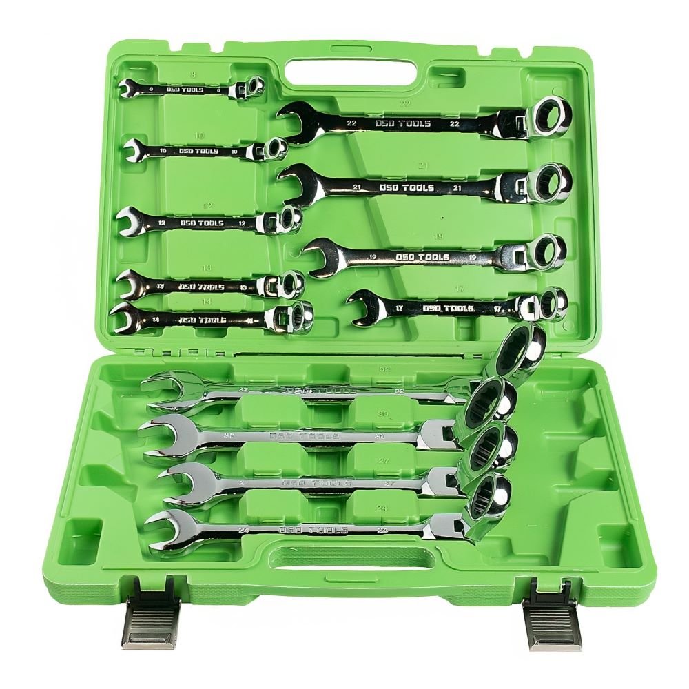 DSD TOOLS 13PC METRIC FLEX GEAR RATCHET COMBINATION WRENCH SET DS1058 image 2