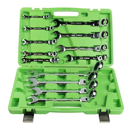 DSD TOOLS 13PC METRIC FLEX GEAR RATCHET COMBINATION WRENCH SET DS1058 image 2