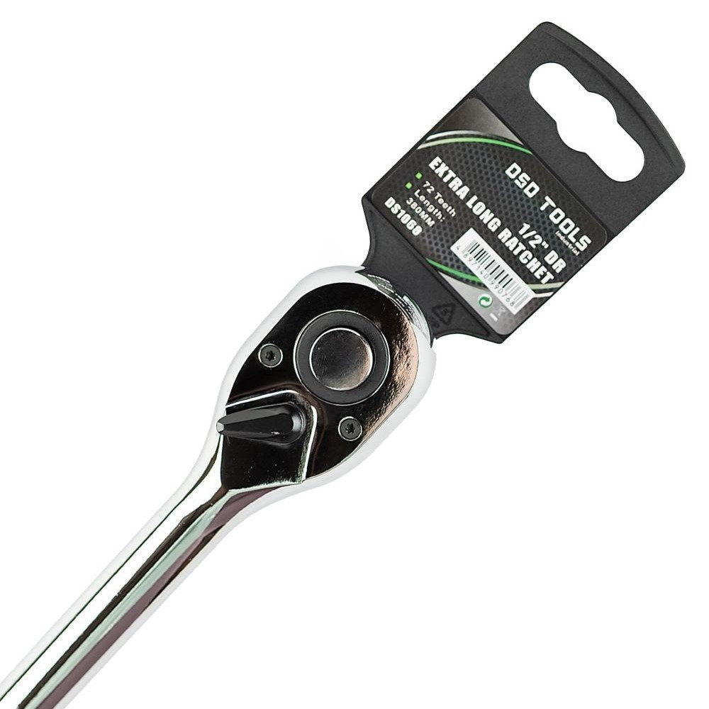 DSD TOOLS 1/2" DR 72T EXTRA LONG RATCHET 380MM DS1068 image 4