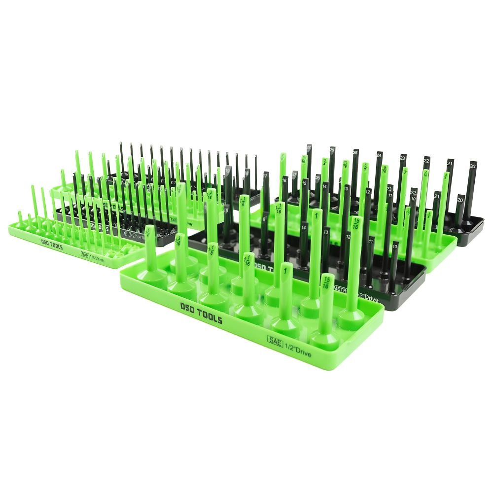 DSD TOOLS 6PC SOCKET TRAY FOR 1/4" 3/8" 1/2" DR SOCKETS METRIC &amp; SAE DS1357 image 0