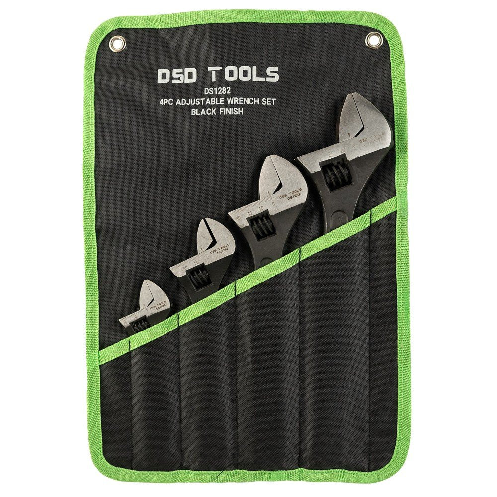 DSD TOOLS 4PC ADJUSTABLE WRENCH SET BLACK FINISH DS1282 image 2