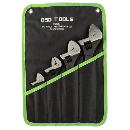 DSD TOOLS 4PC ADJUSTABLE WRENCH SET BLACK FINISH DS1282 image 2