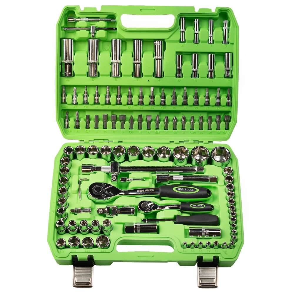 DSD TOOLS 108PC 1/4 &amp; 1/2 DR METRIC SUPER LOCK SOCKET SET DS1033 image 0