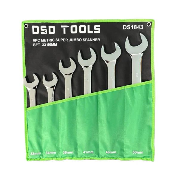 6PC METRIC SUPER JUMBO SPANNER SET