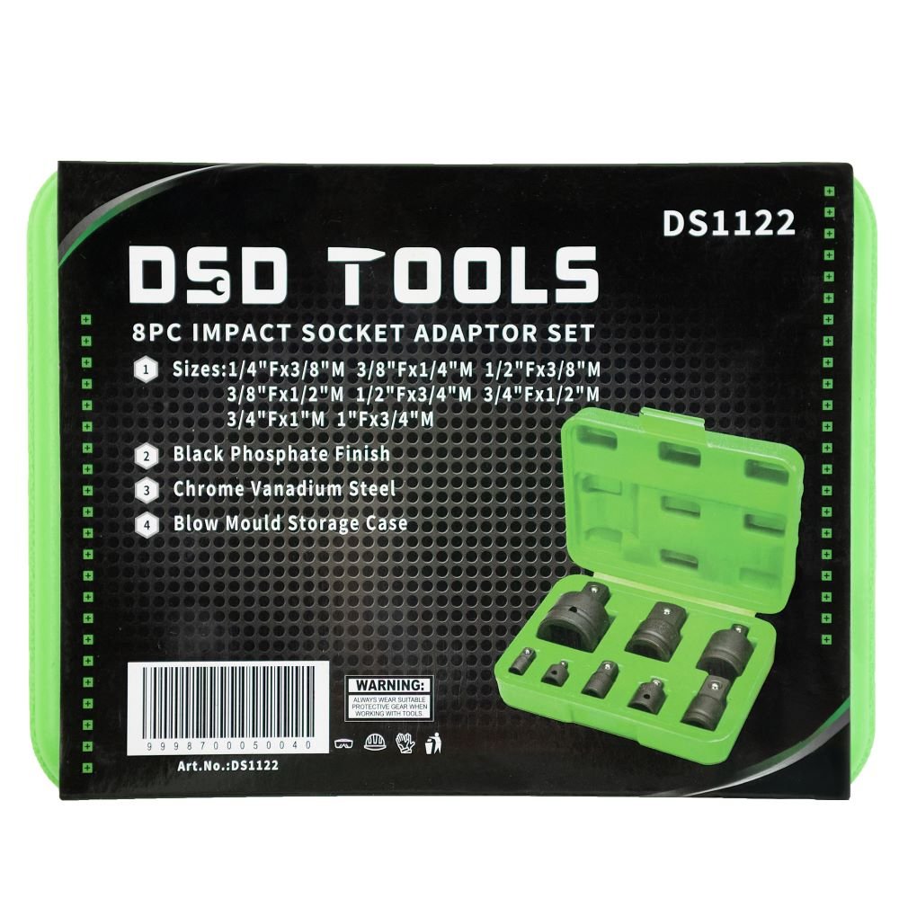 DSD TOOLS 8PC IMPACT SOCKET ADAPTOR SET DS1122 image 3