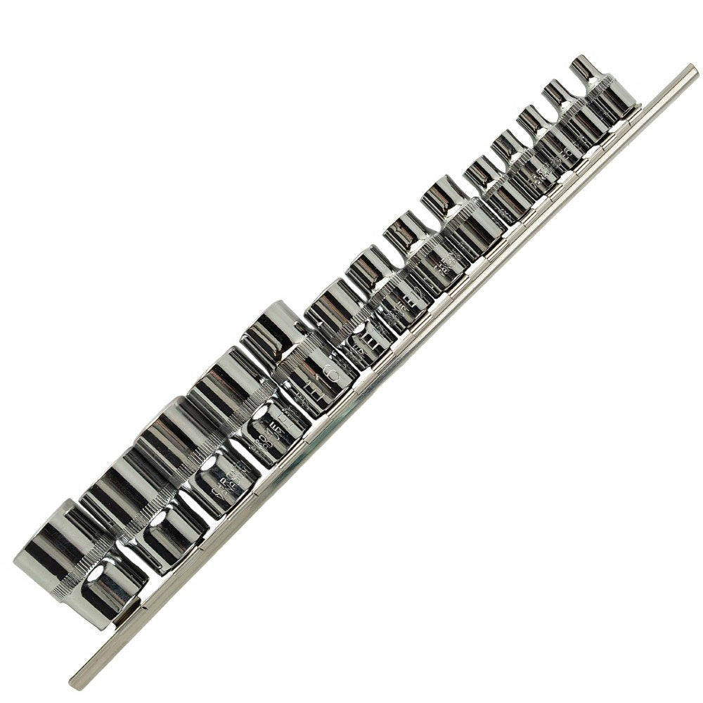 DSD TOOLS 14PC 1/4" 3/8" 1/2" DR E TORX SOCKET ON RAIL DS1315 image 0