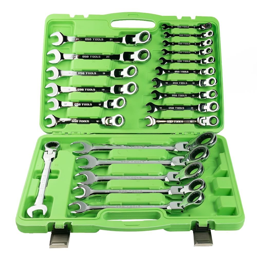 DSD TOOLS 22PC METRIC FLEX GEAR RATCHET COMBINATION WRENCH SET DS1060 image 0