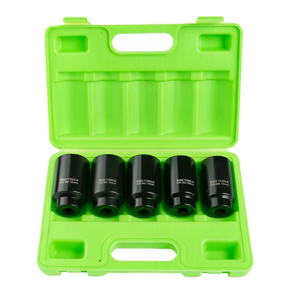 DSD TOOLS 5PC 1/2" DR 12PT DEEP IMPACT HUB NUT SOCKETS DS1113 image 0