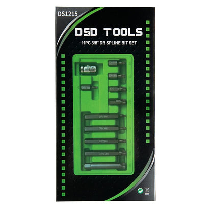 DSD TOOLS 11PC 3/8" DR SPLINE BIT SET DS1215 image 4