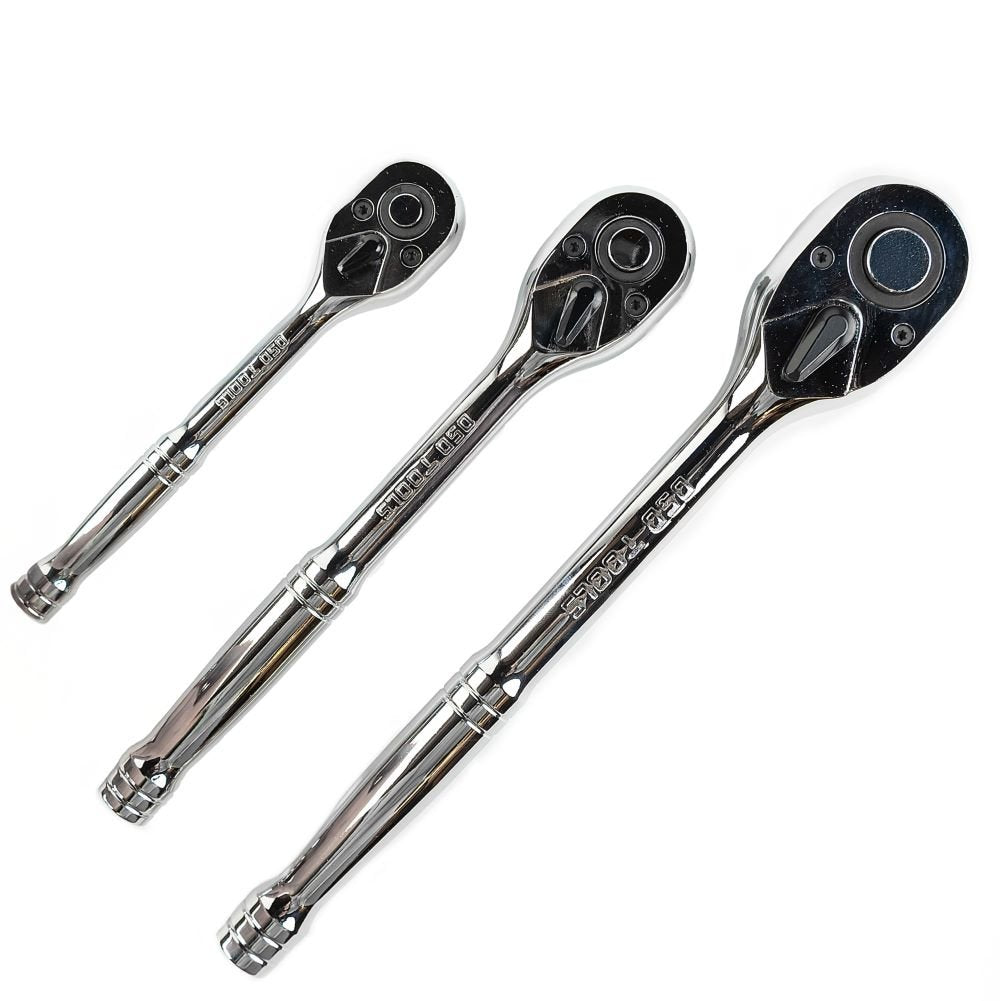 DSD TOOLS 3PC HAND RATCHET SET 1/4" - 3/8" - 1/2" DS1084 image 0