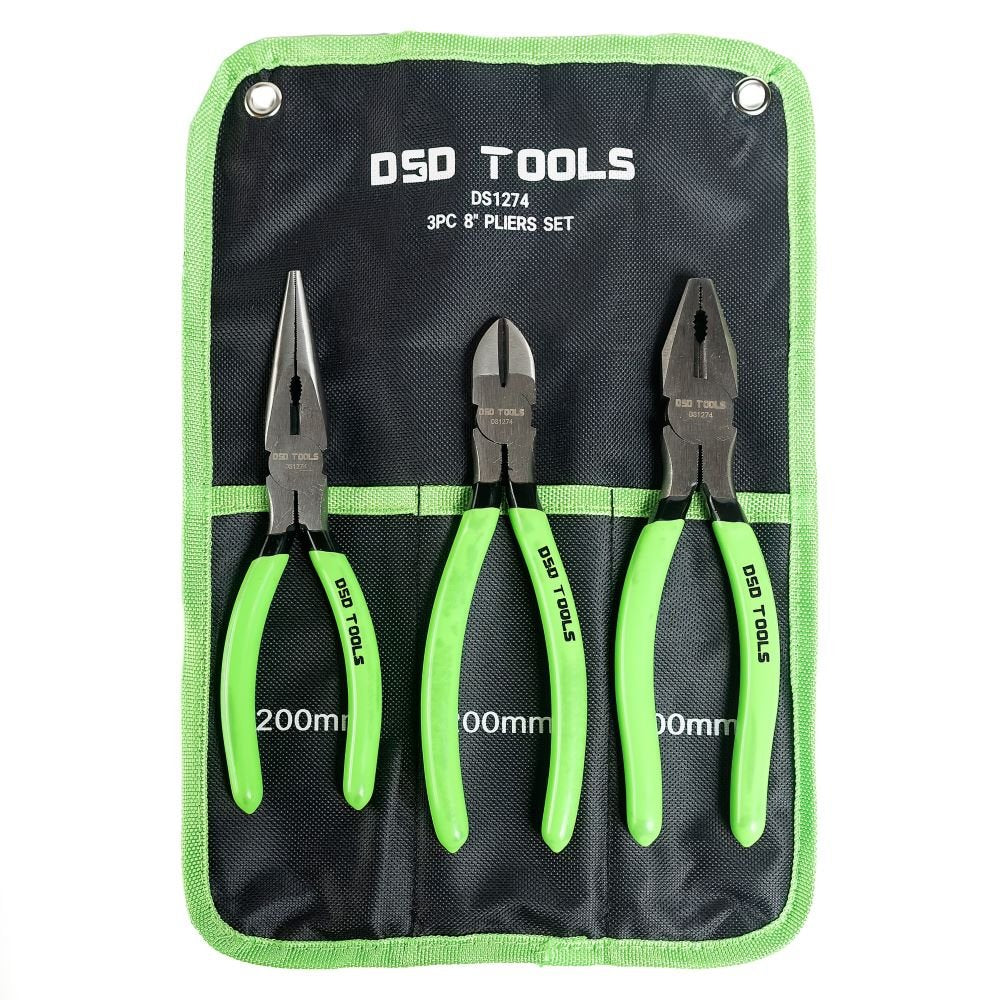 DSD TOOLS 3PC 8" PLIERS SET DS1274 image 0