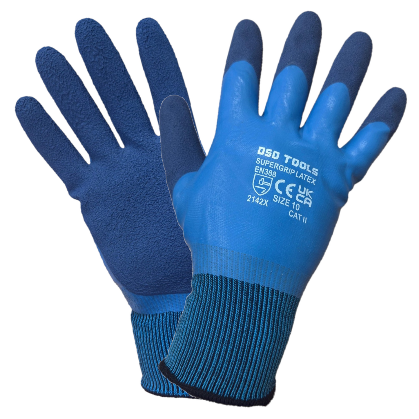 DSD TOOLS LATEX WATER RESISTANT GLOVES SIZE 10 XL BOX OF 120 PAIRS DS1291G image 0