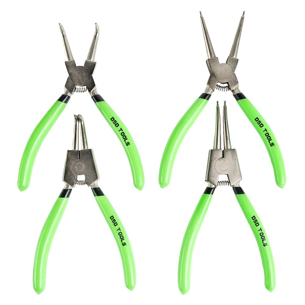 DSD TOOLS 4PC 7" NI-FE FINISH CIRCLIP PLIERS SET IN ZIP CASE DS1276 image 0