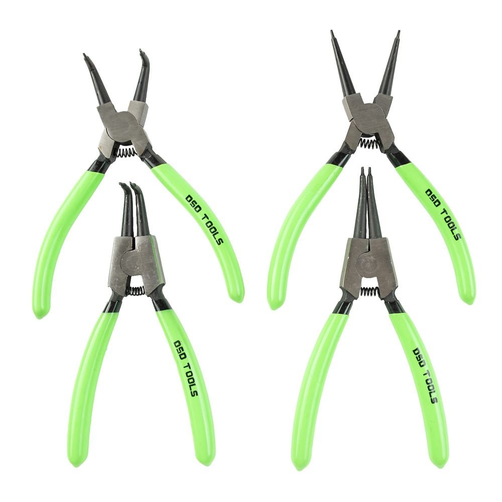 DSD TOOLS 4PC CIRCLIP PLIERS SET IN ZIP POUCH - 6 INCH DS1251 image 0