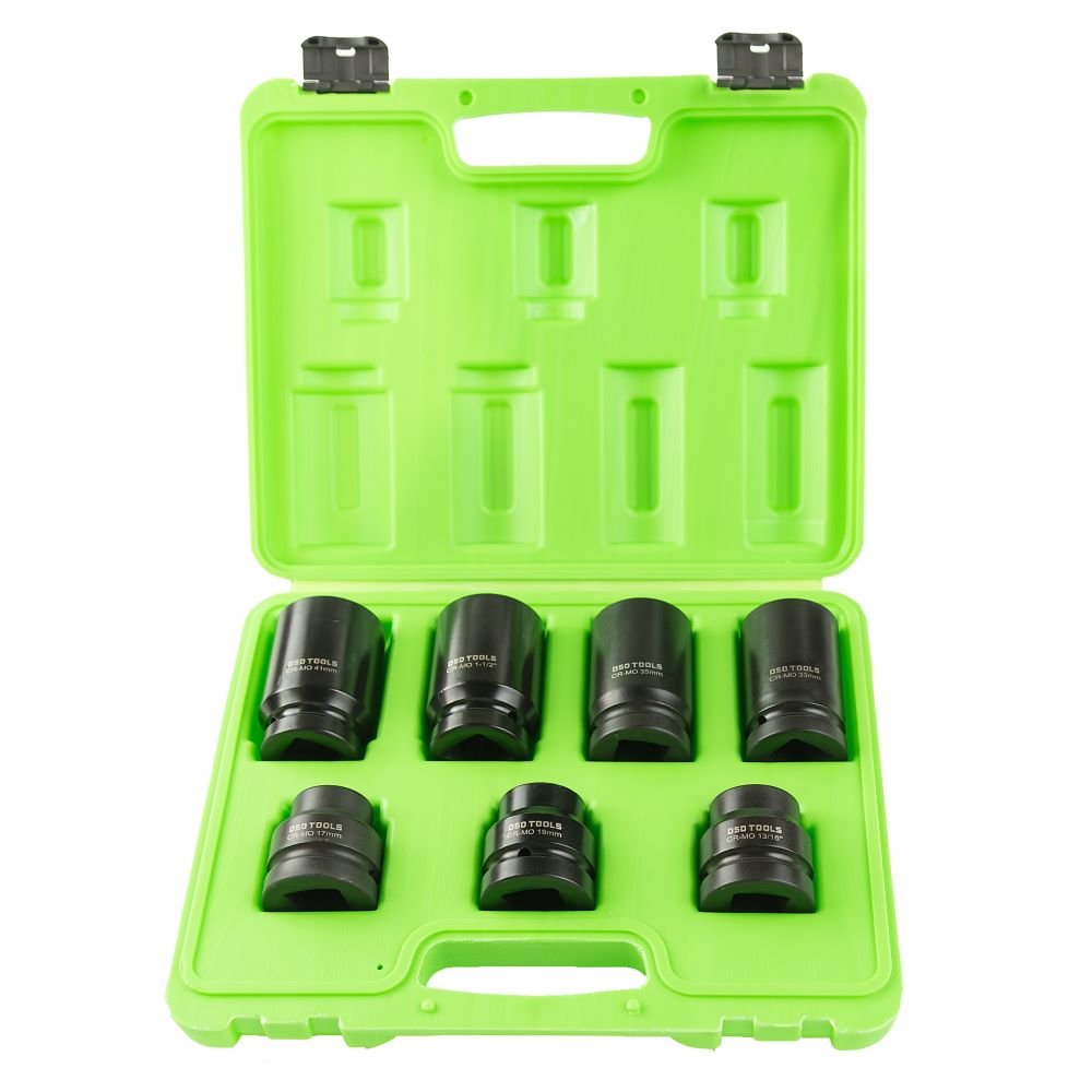 DSD TOOLS 7PC 1" DRIVE METRIC &amp; SAE TRUCK IMPACT SOCKET SET DS1145 image 0