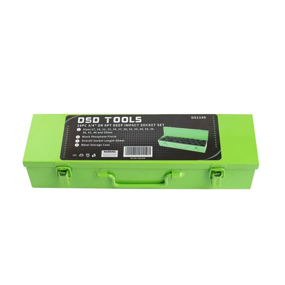 DSD TOOLS 16PC 3/4" DR 6PT DEEP IMPACT SOCKET SET DS1149 image 3