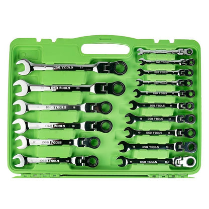 DSD TOOLS 22PC METRIC FLEX GEAR RATCHET COMBINATION WRENCH SET DS1060 image 2