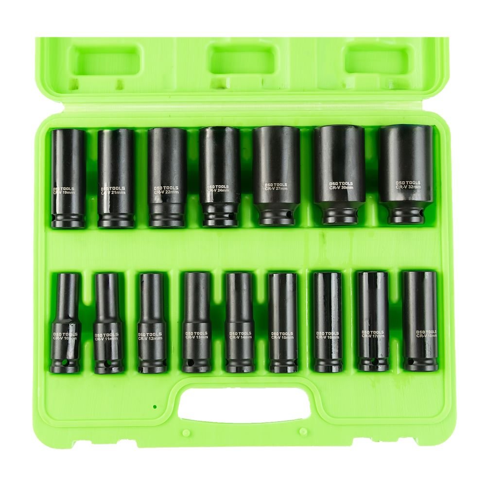 DSD TOOLS 16PC 1/2" DR 6PT EUROPEAN IMPACT SOCKETS DS1100 image 2