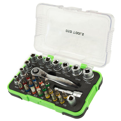 DSD TOOLS 31PC 1/4" DR SOCKET &amp; BIT SET DS1333 image 1