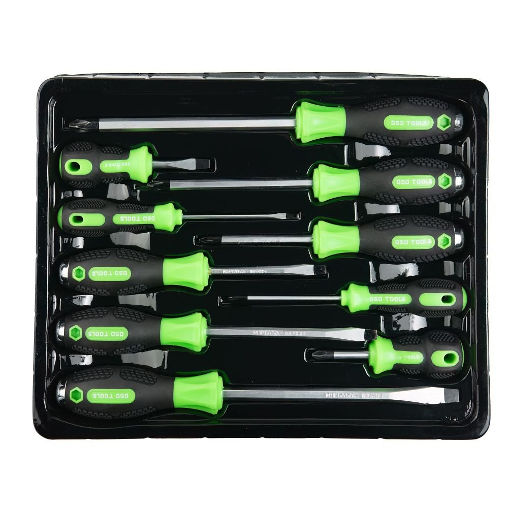DSD TOOLS 10PC SCREWDRIVER SET POZI + SLOTTED DS1047 image 0