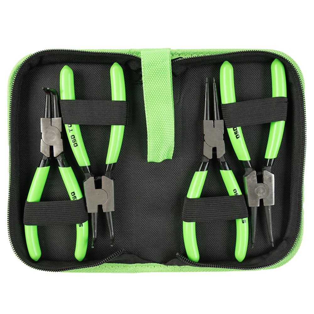DSD TOOLS 4PC CIRCLIP PLIERS SET IN ZIP POUCH - 6 INCH DS1251 image 0