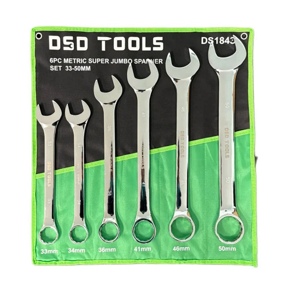 6PC METRIC SUPER JUMBO SPANNER SET