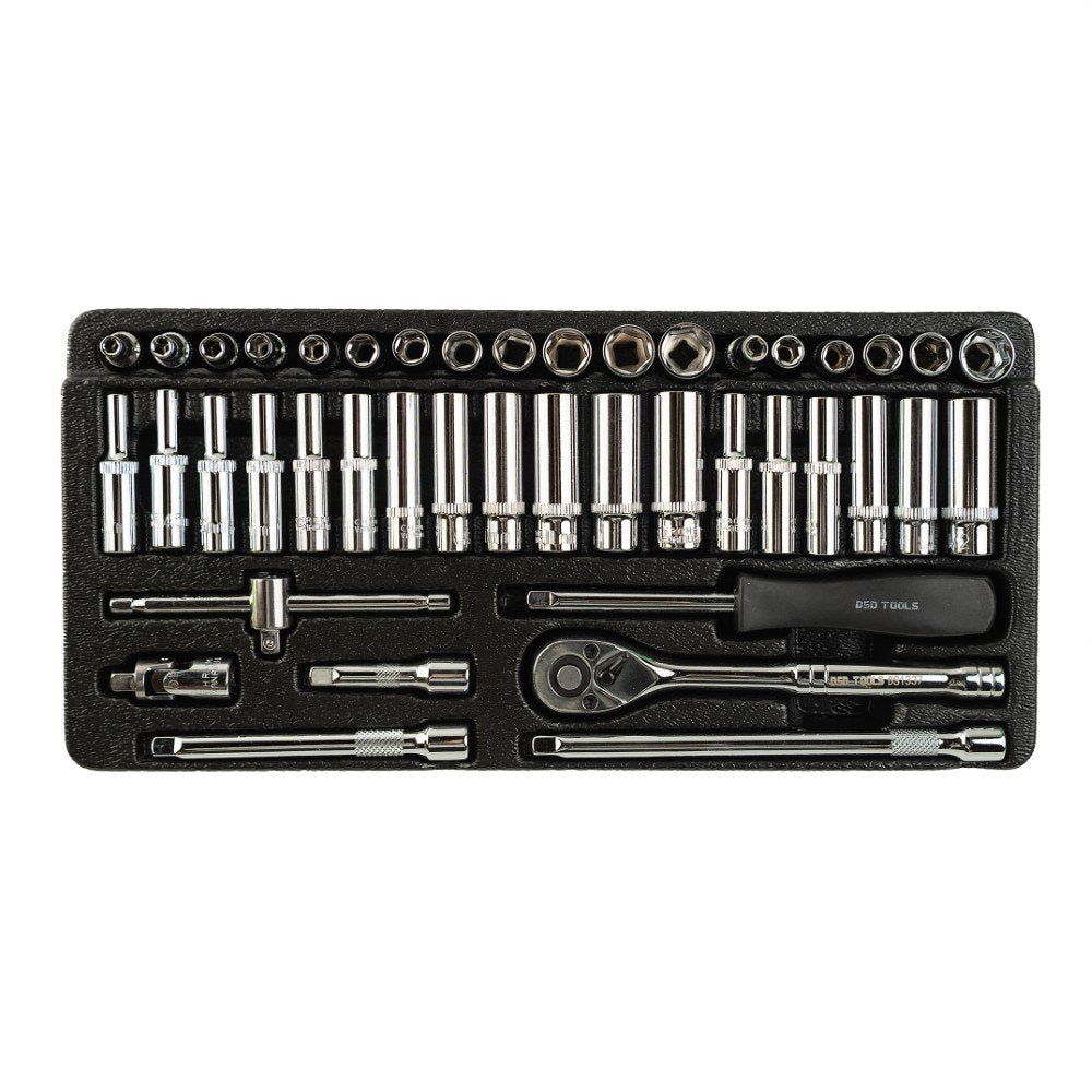 DSD TOOLS 43PC 1/4" DR. METRIC &amp; AF SOCKET SET DS1337 image 2