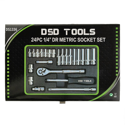 DSD TOOLS 24PC 1/4" DR METRIC SOCKET SET DS1336 image 3