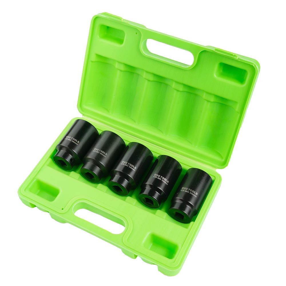 DSD TOOLS 5PC 1/2" DR 12PT DEEP IMPACT HUB NUT SOCKETS DS1113 image 0